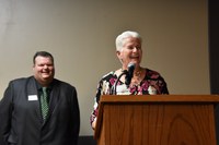 Marie Hvidsten, emeritus director of Rural Leadership North Dakota, received the RLND Leaders Award. (NDSU photo)