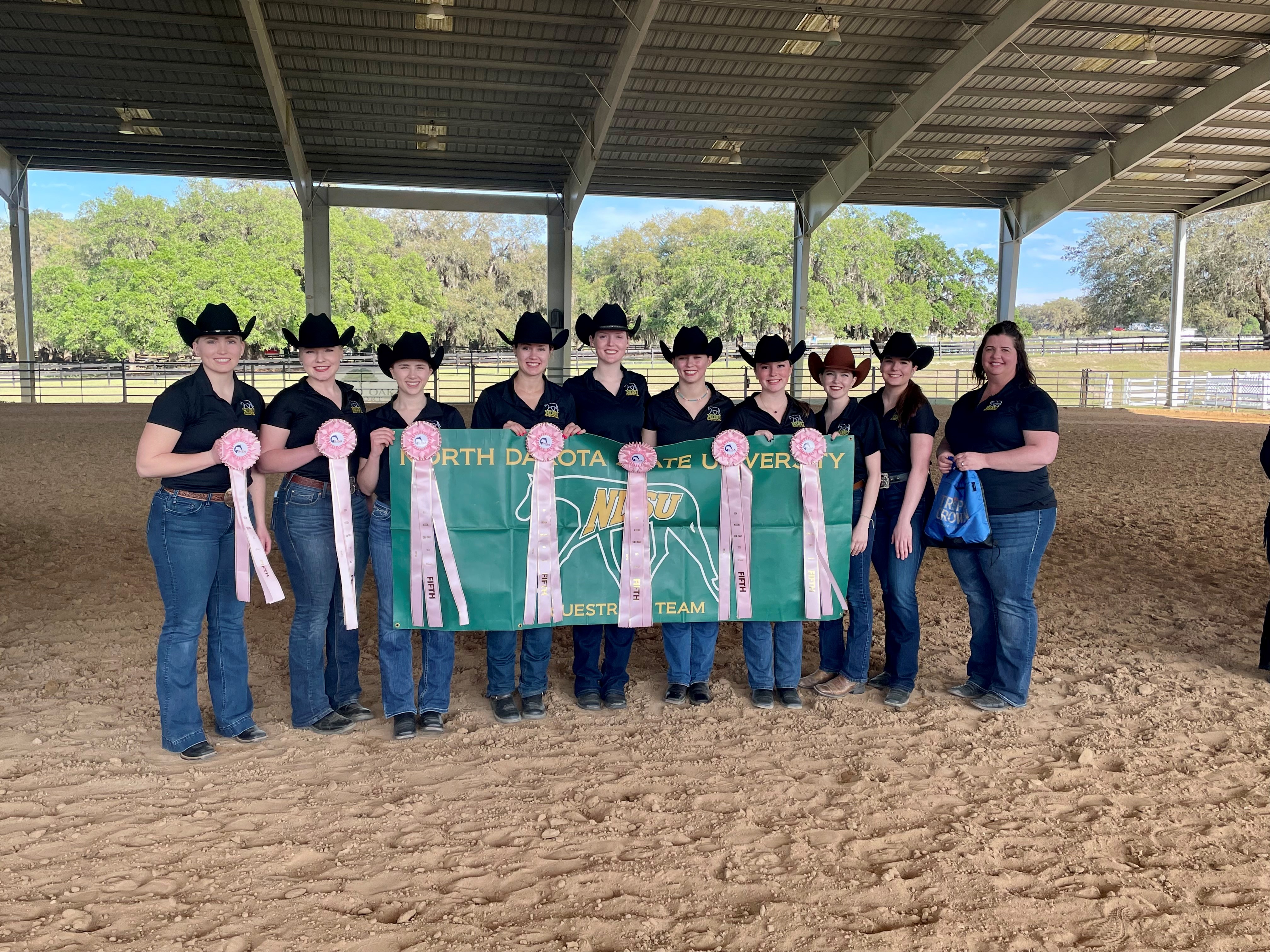 Nine members of the NDSU Western Equestrian Team competed in the Intercollegiate Horse Show Association semi-finals. (NDSU photo)