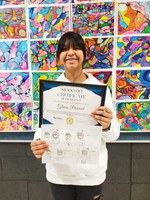Gleven Pascual, a student at Erik Ramstad Middle School in Minot, placed first in the Healthy Decision-Making art contest in North Dakota. (Submitted photo)