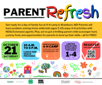 NDSU Extension's Parent Refresh program includes three parent education sessions while their children participate in 4-H activities.