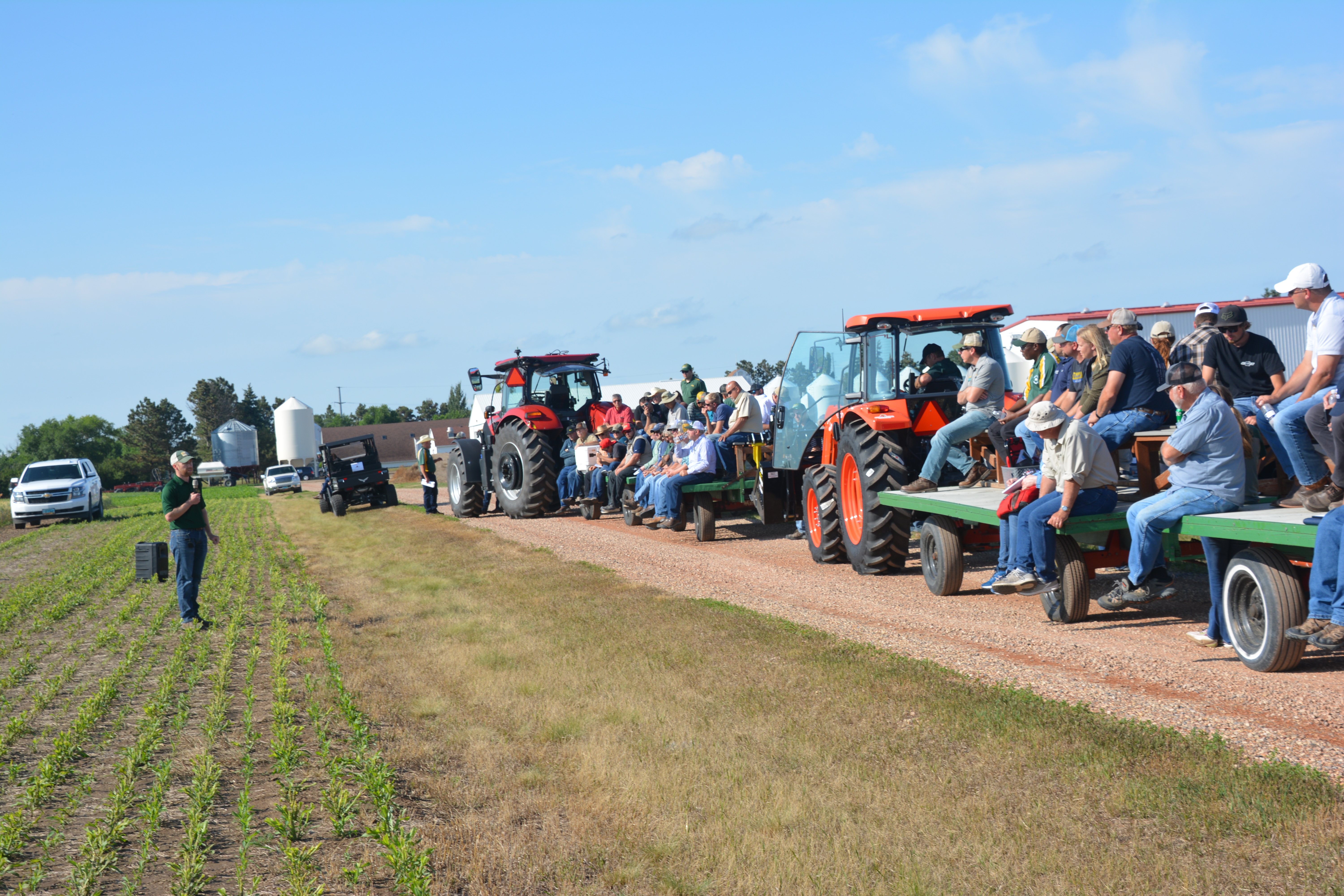 Topics at the NDSU Williston Research Extension Center field day include upcoming pulse breeding releases, trial results, weed control updates, and variety of horticulture and irrigation topics. (NDSU photo)