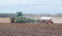 Although field conditions and weather have been conducive to harvest operations, the warm and dry conditions pose a risk for nitrogen (N) losses if applied in the fall. (Photo courtesy of Michigan State University Extension)