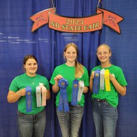 First place junior team — Sargent County (left to right): Alison Kottke, Celia Olson and Lilith Pavek. (NDSU photo)