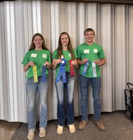 First place senior team — Nelson County (left to right): Laura Steffan, Lily Donohue and Levi Steffan. (NDSU photo)