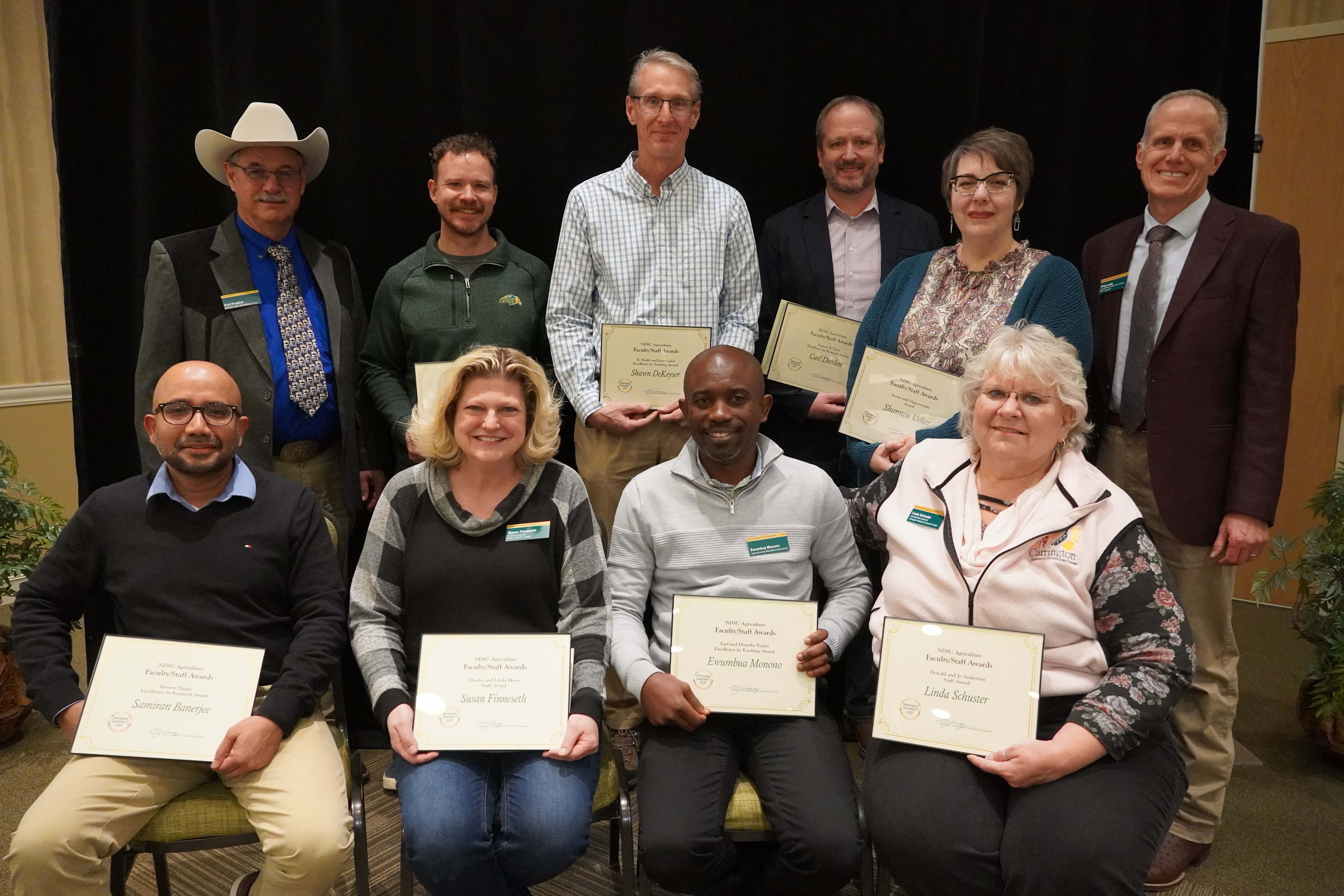 North Dakota State University faculty and staff received awards for excellence in research, teaching, Extension and support staff efforts. (NDSU photo)