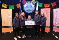 Cass County 4-H Senior Consumer Decision Making team: (left to right) Grace Burchill, West Fargo; Nora Severance, Hunter; Coach Rita Ussatis; Jack Kram, Fargo; Greta Olsen, Amenia (NDSU photo)