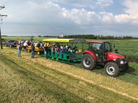 Disease management information, updates on new hard red spring wheat varieties and a look at the new NDSU Extension Soil Health Express educational trailer will highlight the LREC field day activities. (NDSU photo)