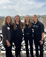 The North Dakota delegates to the National 4-H Conference were Katie Thompson, NDSU Extension agent for Walsh County; Marisa Mumm of Richland County; Clara Kjelland of Walsh County and Addilyn Groven of Grand Forks County. (NDSU photo)