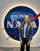 Clara Kjelland (Walsh County) had the opportunity to talk with NASA officials — a highlight of her National 4-H Conference experience. (NDSU photo)