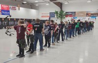 Competitors line up in the beginner freestyle division. (NDSU photo)
