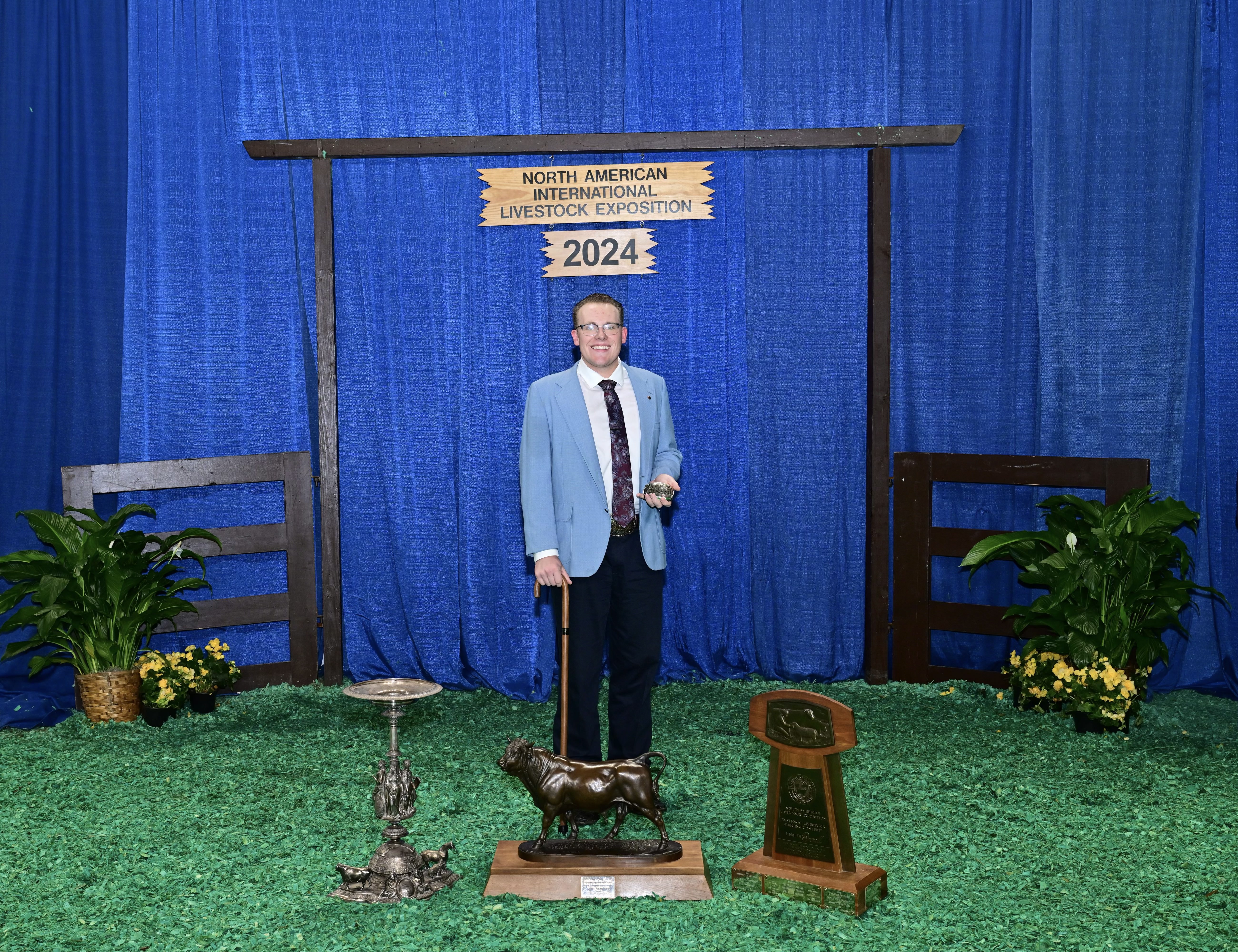Klaudt won the National Collegiate Livestock Judging contest as an individual and a team at the 2024 North American International Livestock Exposition. (NDSU photo)