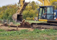 If an excavation company is hired for a project that requires digging, it is that company's responsibility to place the 8-1-1 ticket. (NDSU photo)