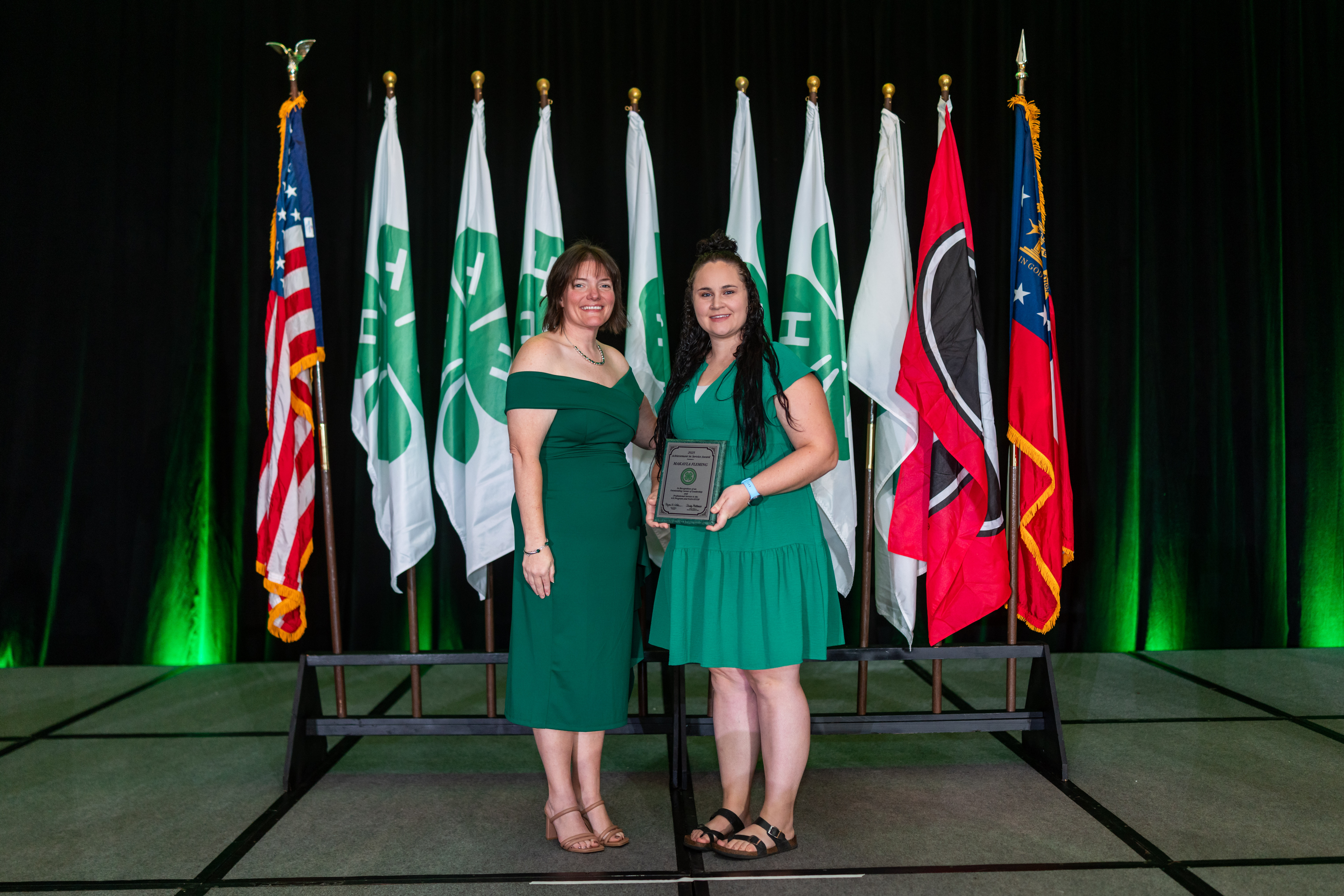MaKayla Fleming (right), NDSU Extension 4-H youth development agent in Grand Forks County. (NDSU photo)