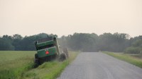 Following safe practices while haying ditches can prevent damage and injuries. (NDSU photo)