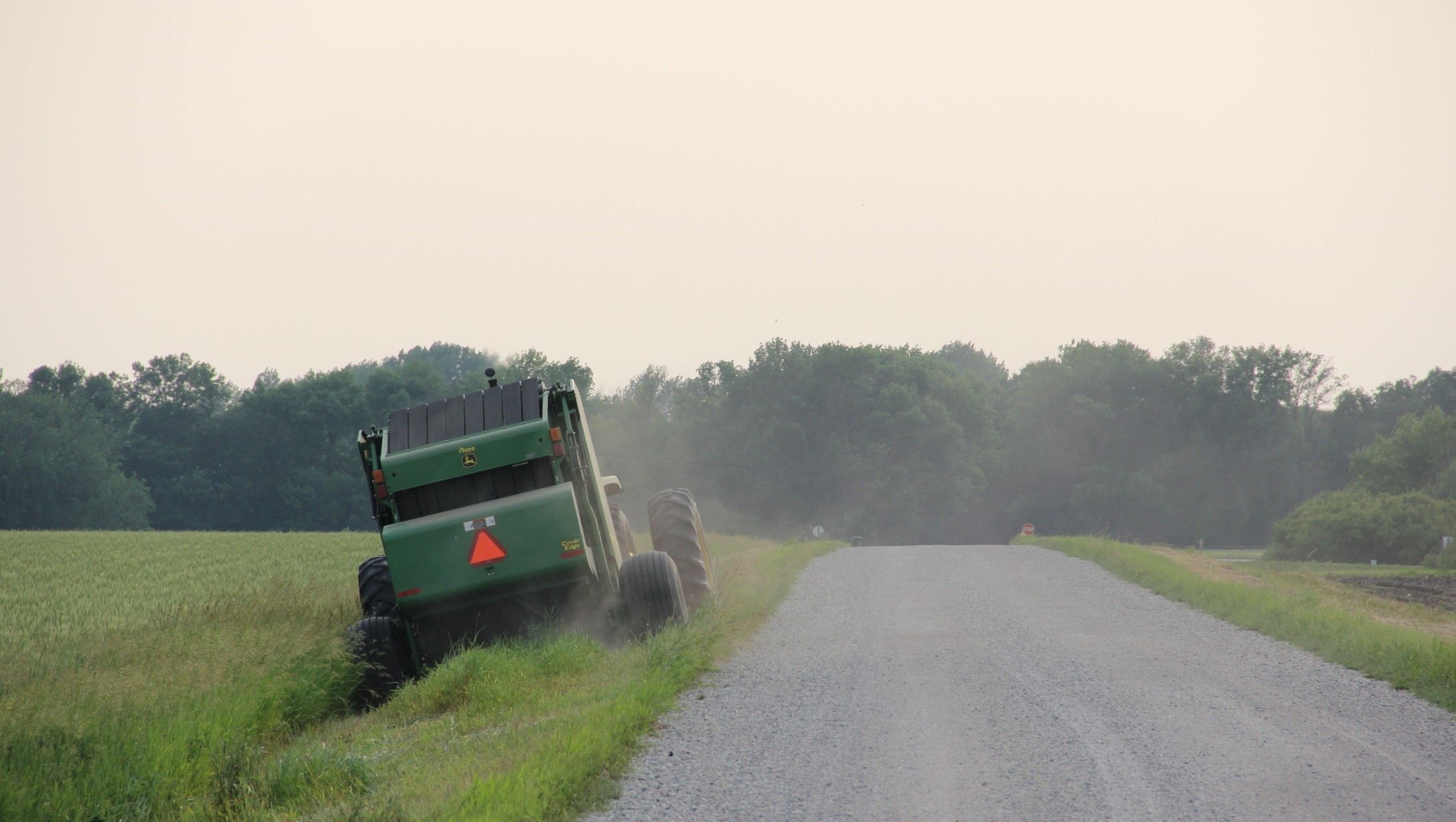 Following safe practices while haying ditches can prevent damage and injuries. (NDSU photo)