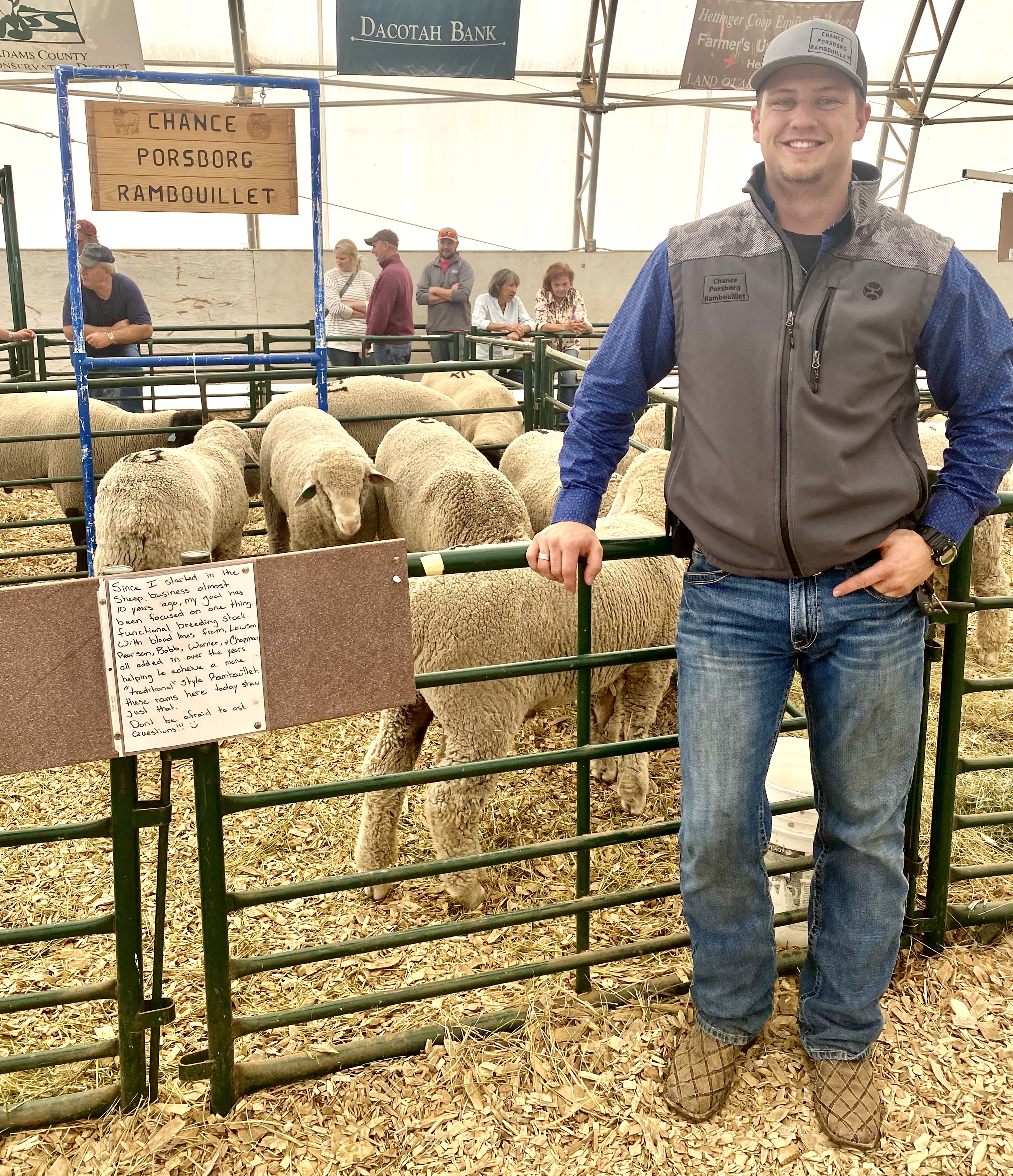 Chance Porsborg began his sheep project with NDLWP starter flock and now leads the youth program. (NDSU photo)