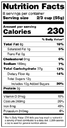 example of nutrition facts label