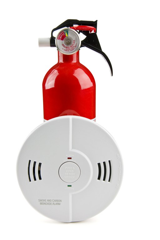 Fire alarm and extinguisher