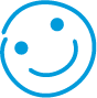blue smile icon