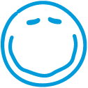 blue smirk icon