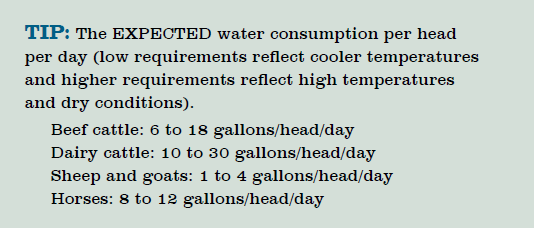 Water consumption per head