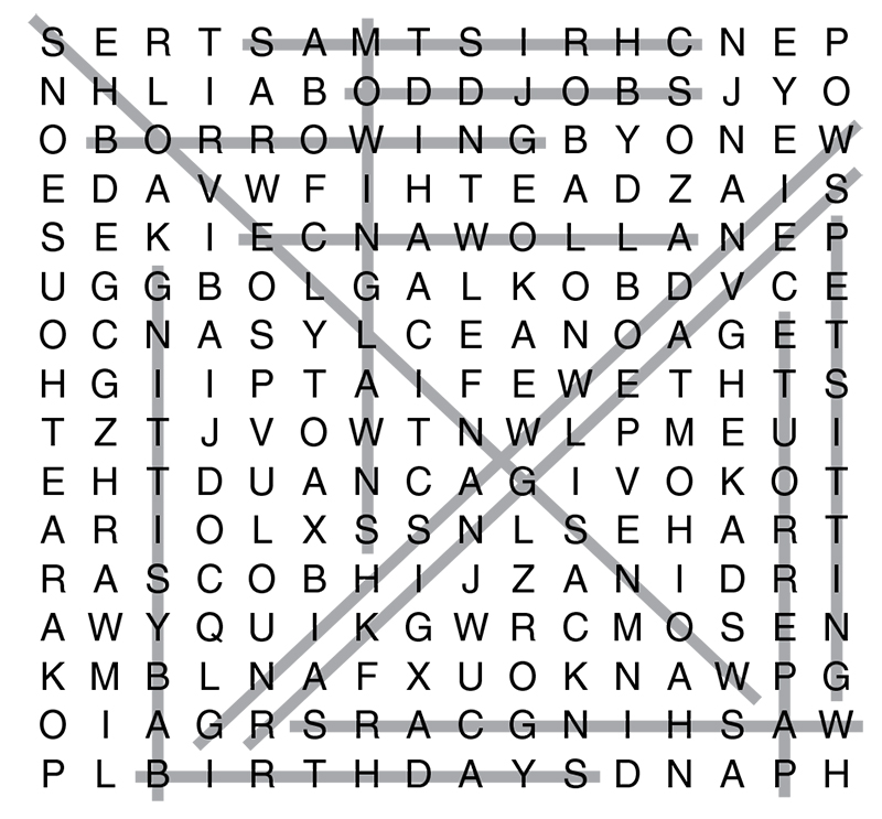 key to word search puzzle