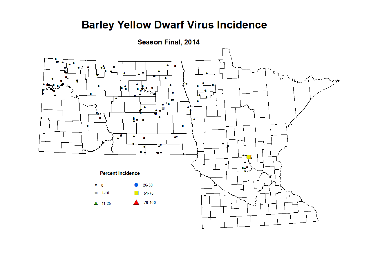 2014 Season Final Barley BYDV Inc