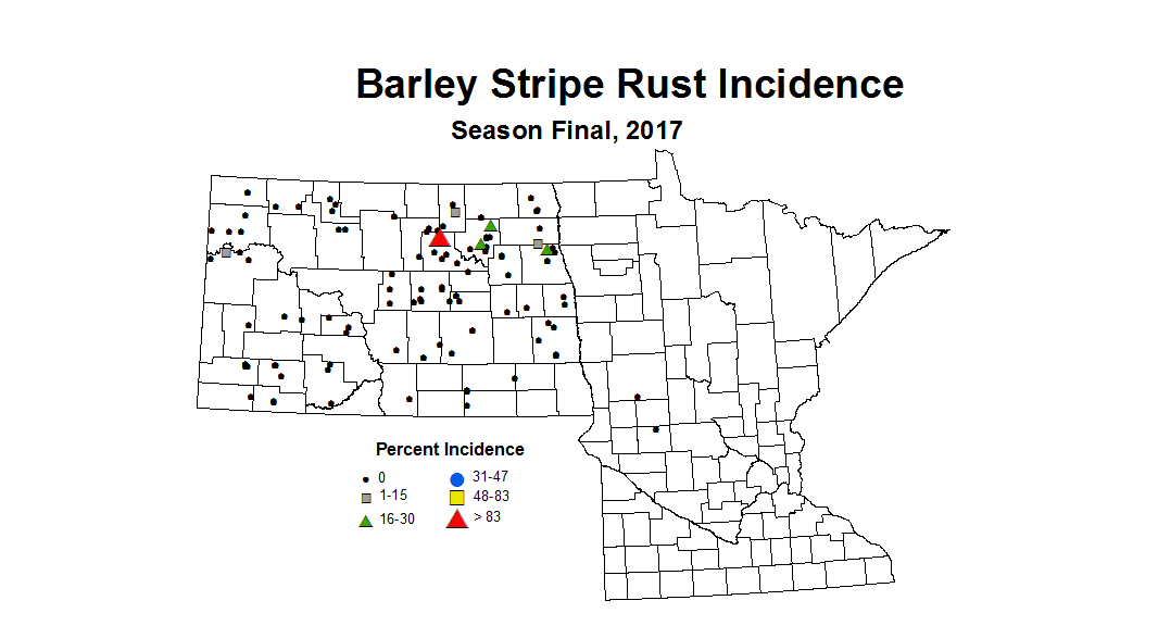stripeRust Season Final Barley 2017
