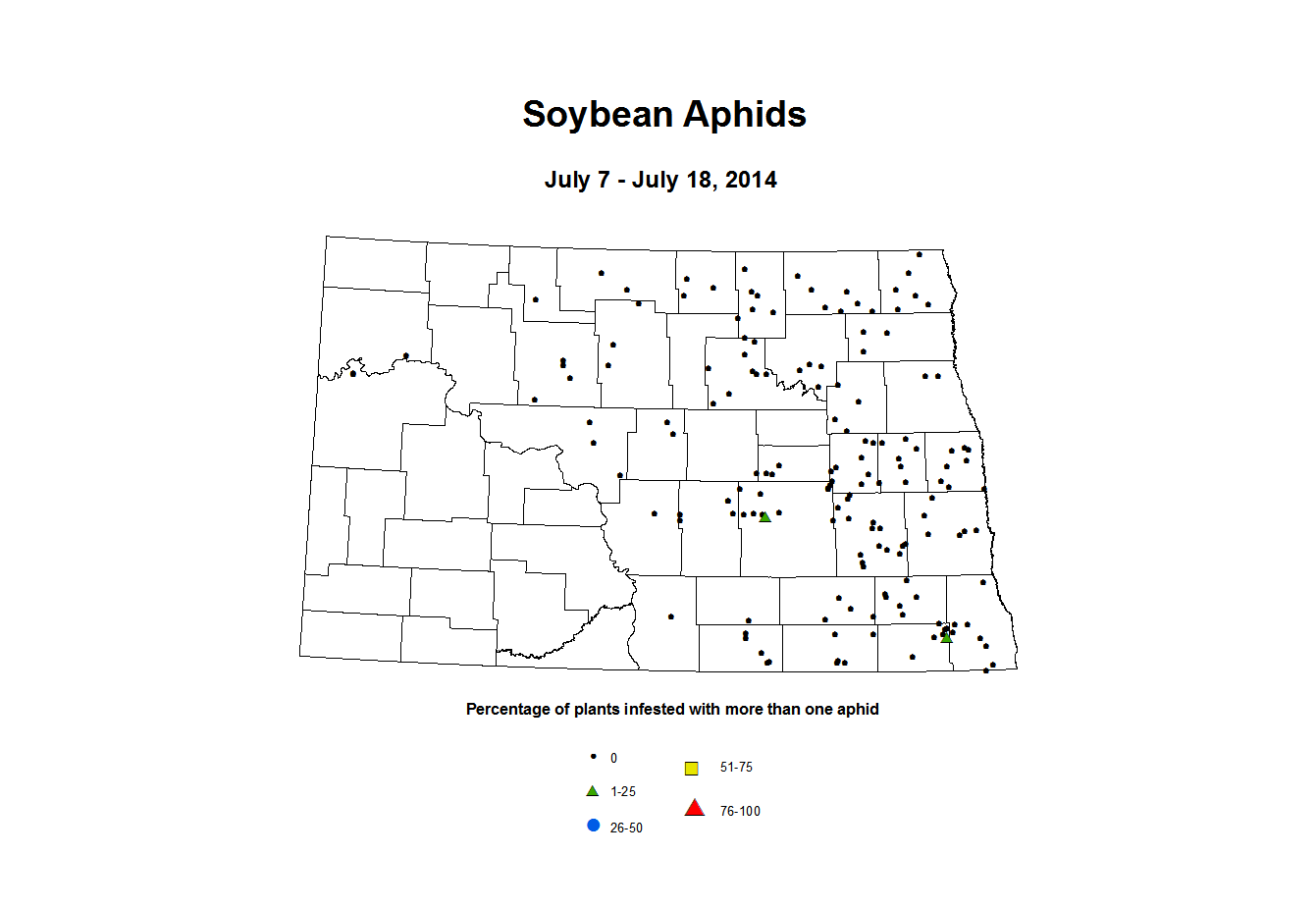 7 7 7 18 Soybean Aphids Percent Incidence