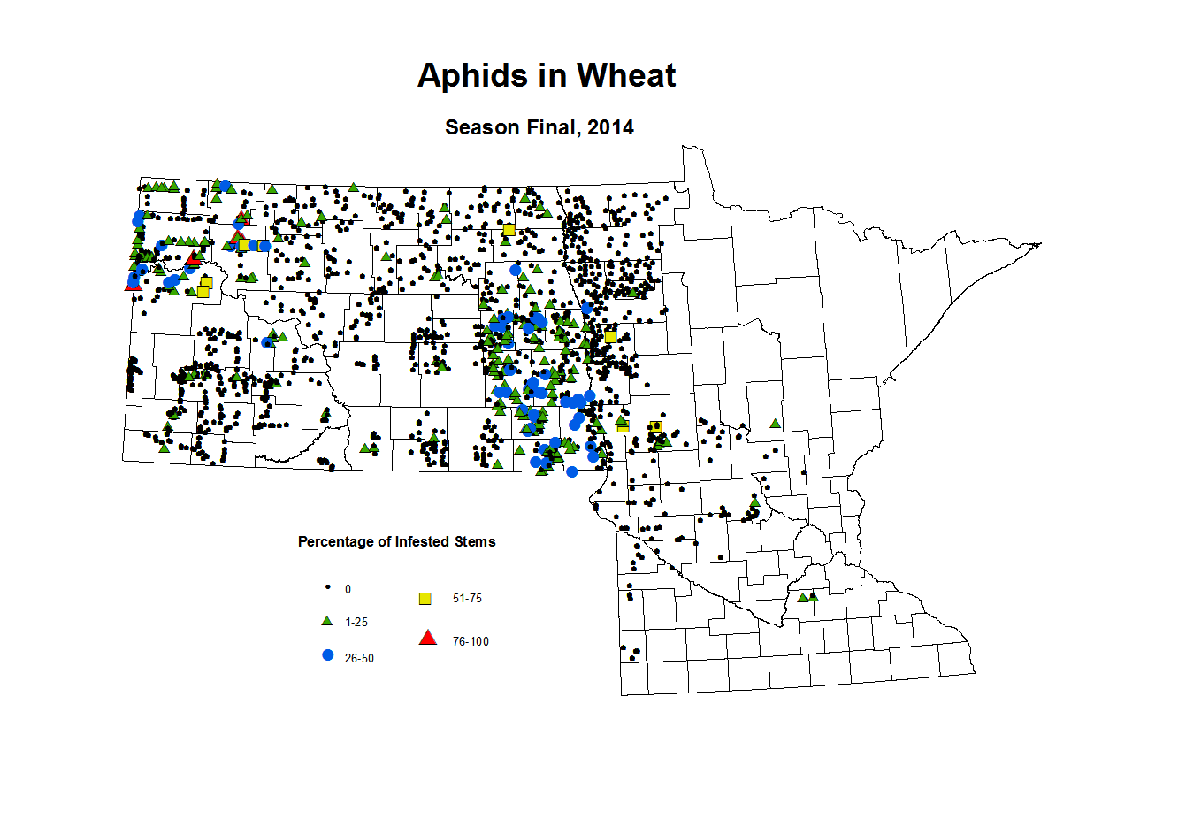 2014 Season Final Wheat Aphid Tillers