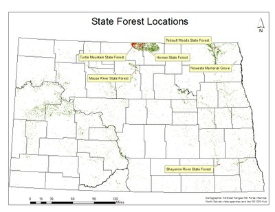 NDFS State Forest Map