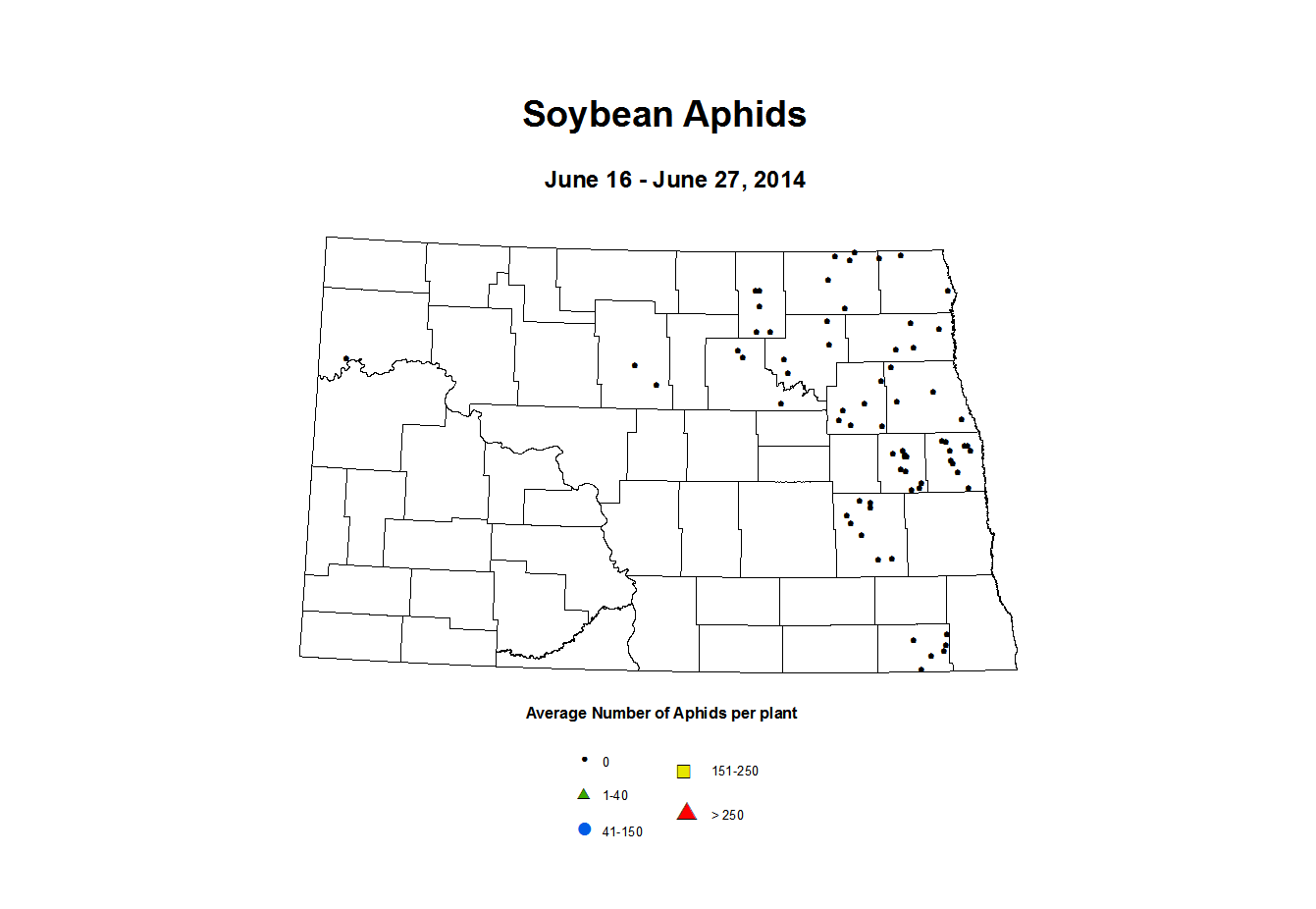 6 16 6 27 Soybean Aphids Average Per Plant