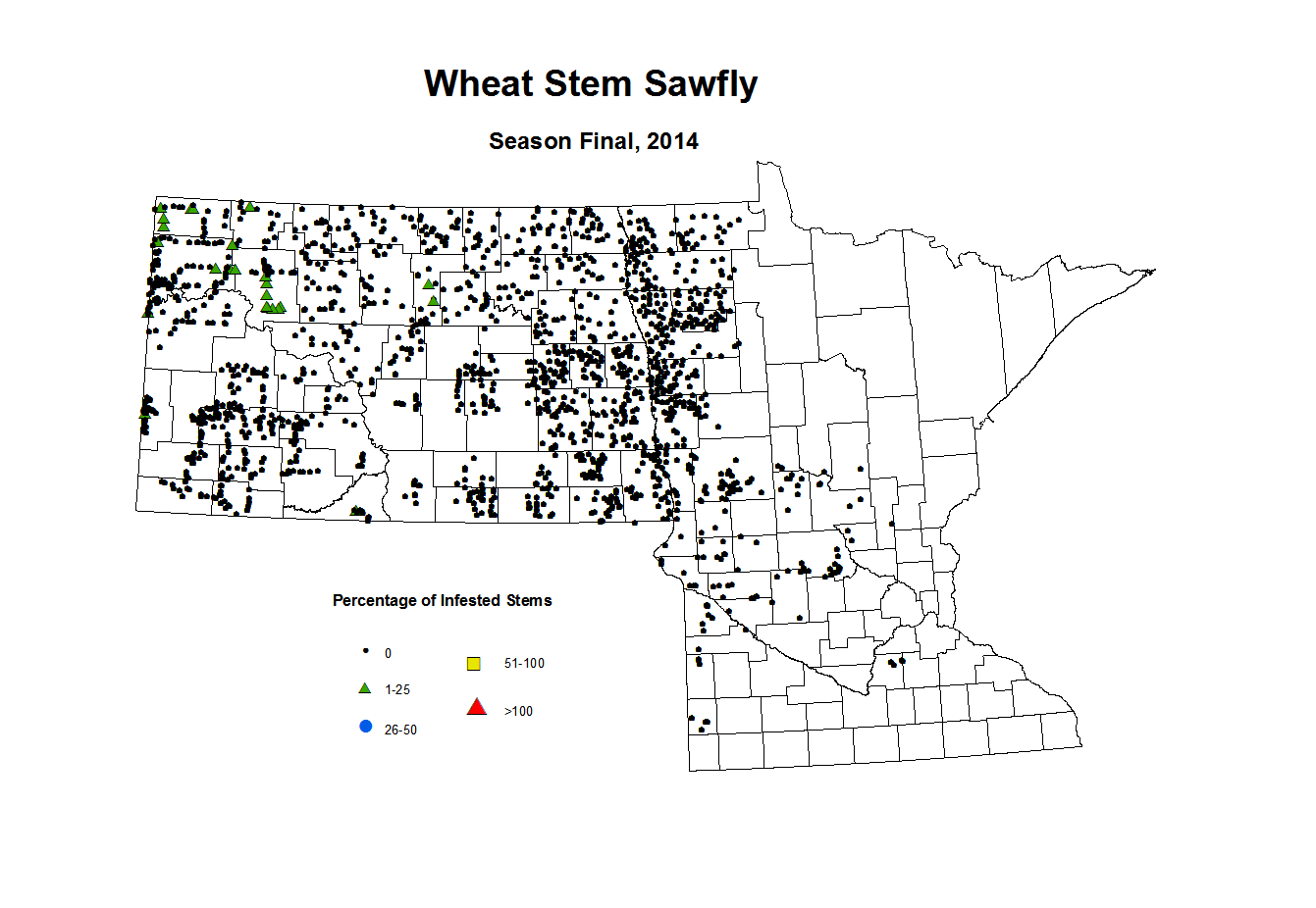 2014 Season Final Wheat Stem Sawfly