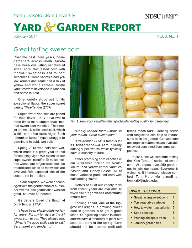NDSU Yard & Garden Report for January 2014