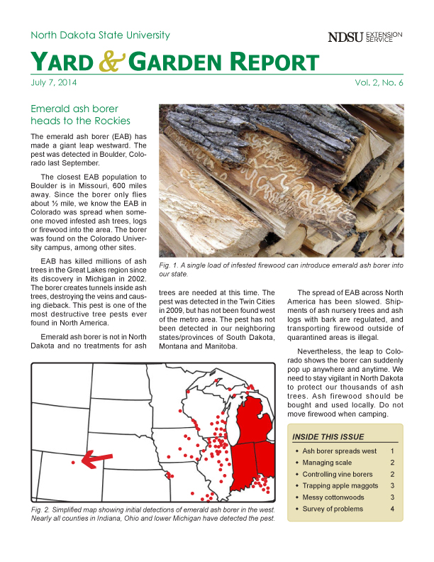 NDSU Yard & Garden Report for July 7, 2014