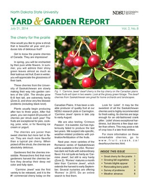 NDSU Yard & Garden Report for July 21, 2014