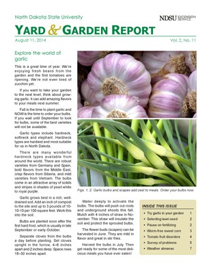 NDSU Yard & Garden Report for August 11, 2014
