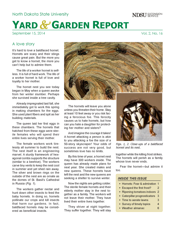 NDSU Yard & Garden Report for September 8, 2014