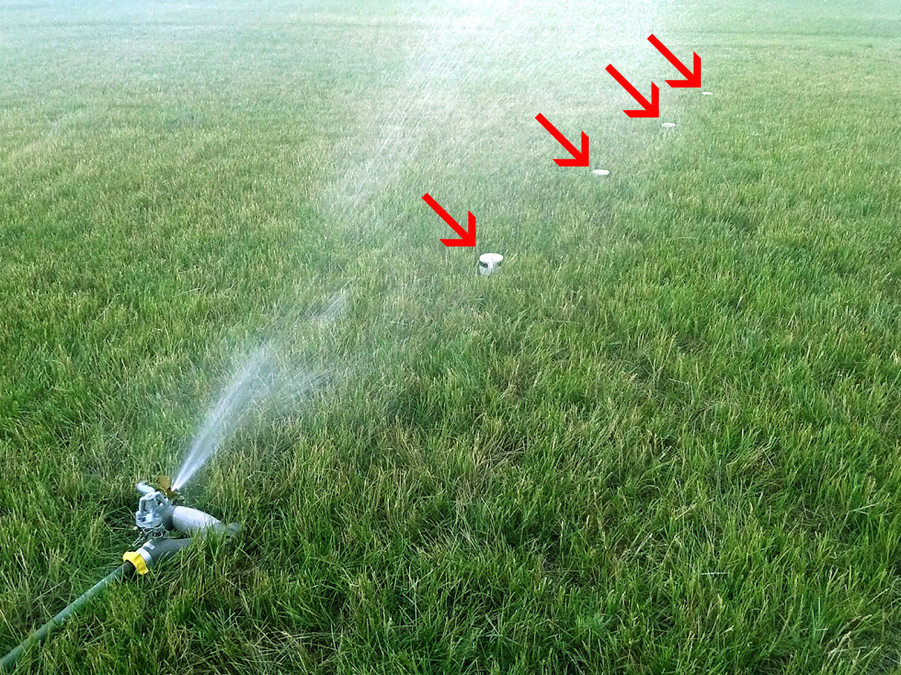 Lawn sprinkler measurement