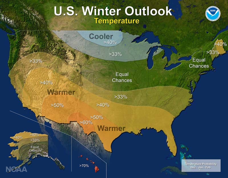 U.S. Winter Outlook 2016-17: Temperature 