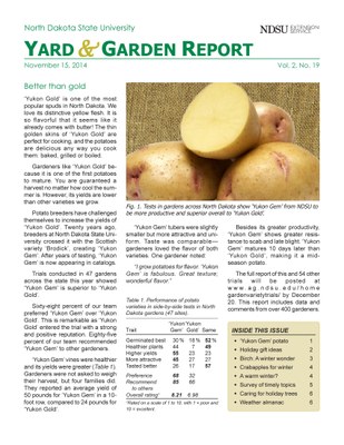 NDSU Yard & Garden Report for November 15, 2014