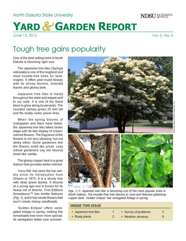 NDSU Yard & Garden Report for June 15, 2015