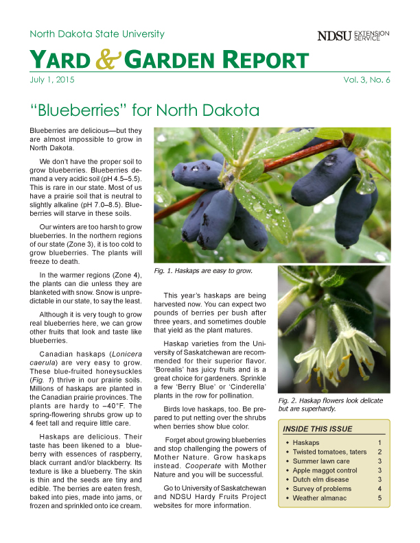 NDSU Yard & Garden Report for July 1, 2015