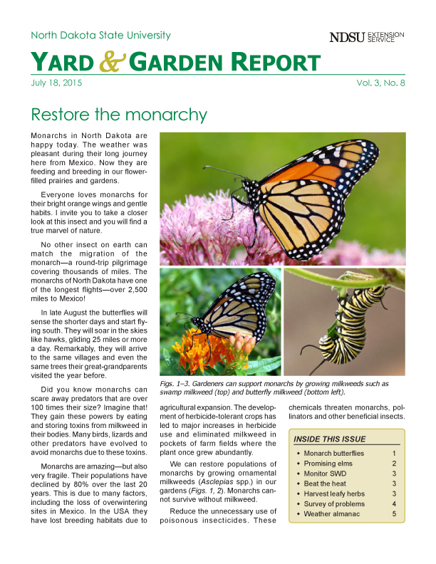 NDSU Yard & Garden Report for July 18, 2015