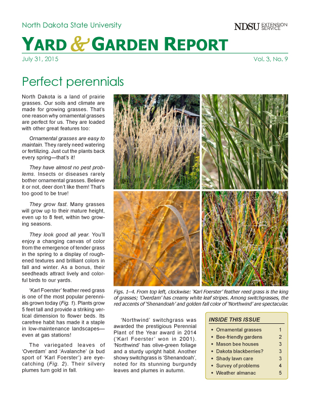 NDSU Yard & Garden Report for July 31, 2015