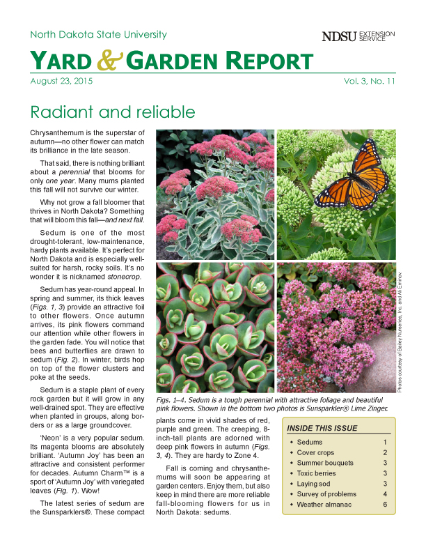 NDSU Yard & Garden Report for August 23, 2015