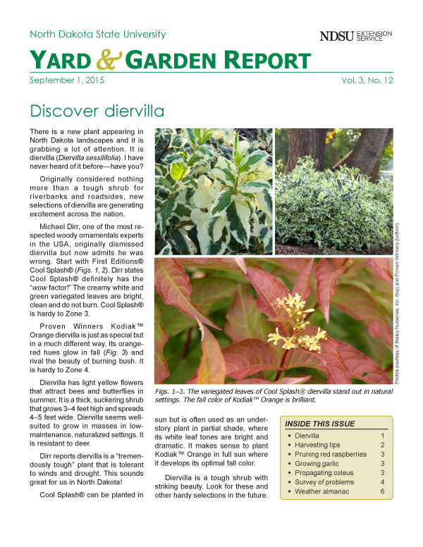 NDSU Yard & Garden Report for September 1, 2015