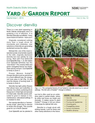 NDSU Yard & Garden Report for September 1, 2015
