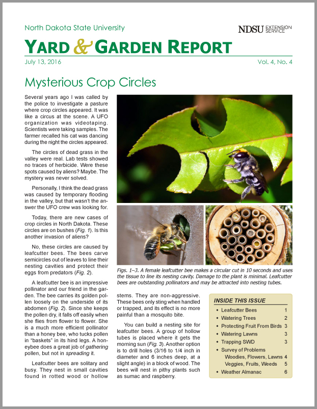NDSU Yard & Garden Report for July 13, 2016