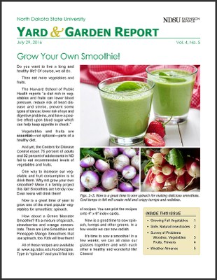 NDSU Yard & Garden Report for July 29, 2016